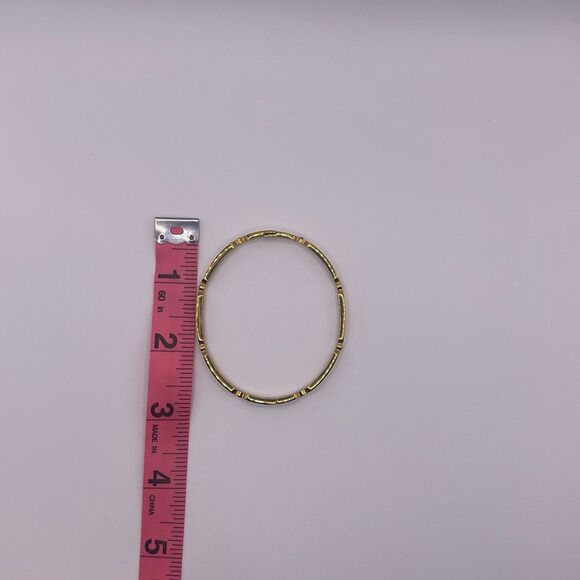 Saks Fifth Avenue Women's Gold Tone Rhinestone Gem Love Bangle Bracelet - Picture 5 of 10